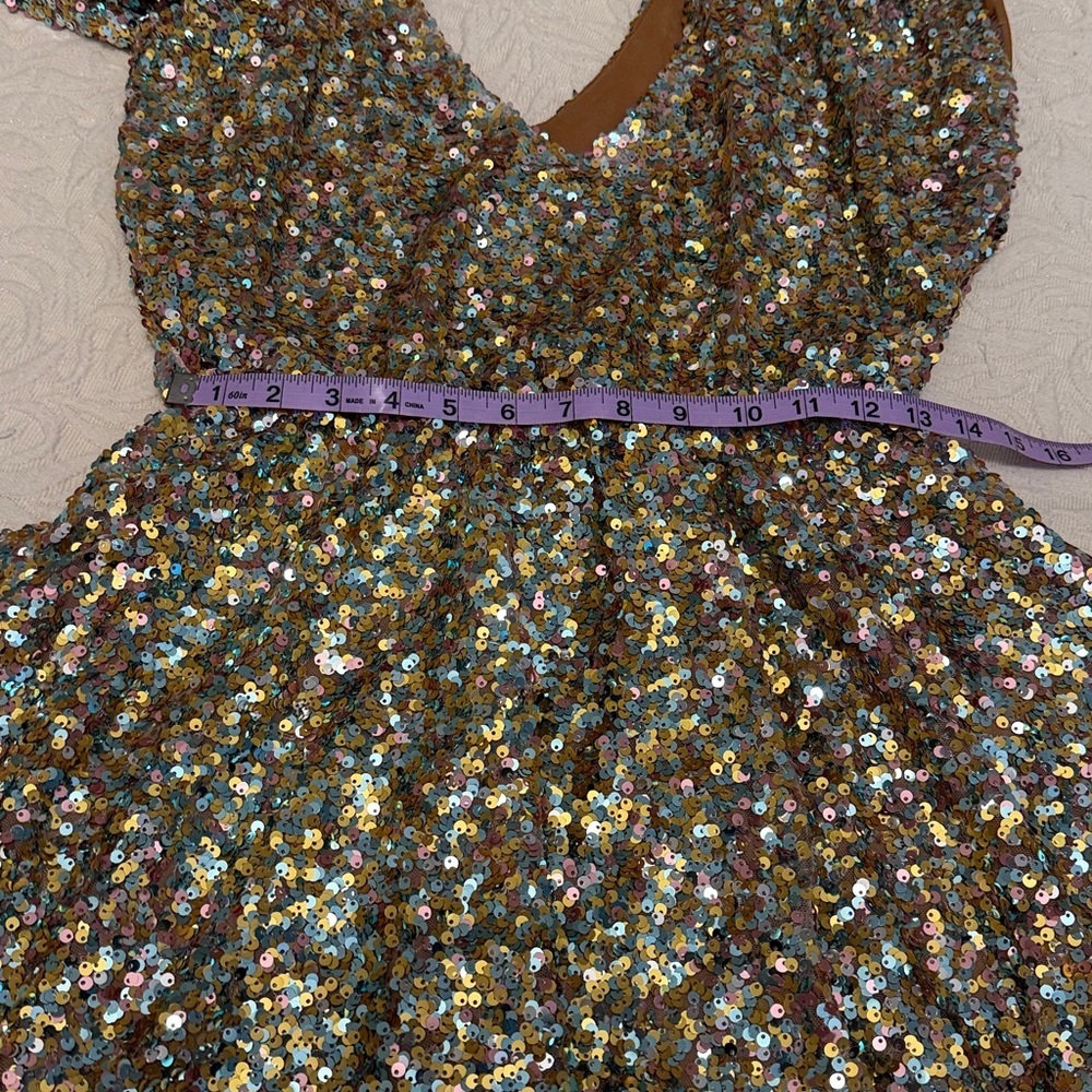 Relish sequin dress in golden M - Picture 13 of 16